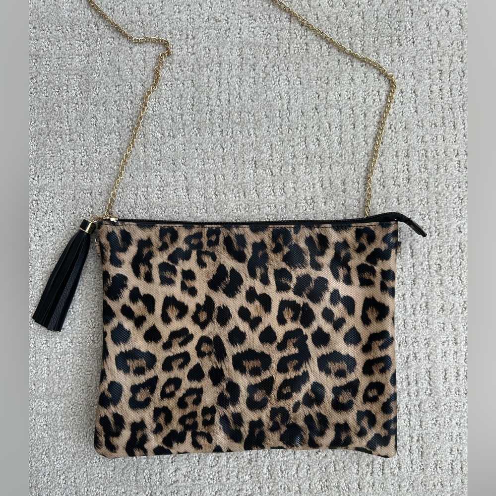 Klutch leopard print kreatively inspired PURSE OR CLUTCH - removable strap
